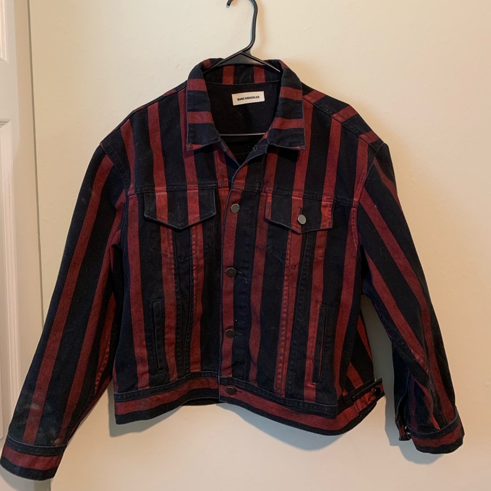 Bare Knuckles striped denim jacket